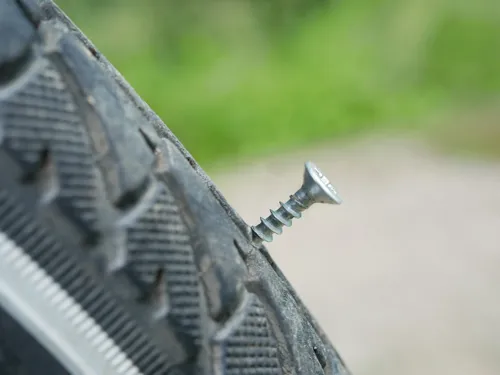 Nail in tyre